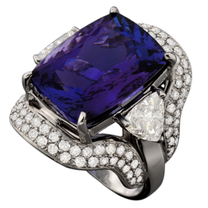 White gold 18k - Saphire - Diamond