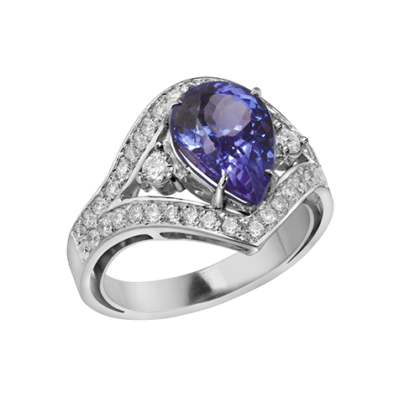 White gold 18k - Saphire - Diamond  Limited Series