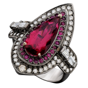 White gold 18k - Rubelite - Diamond