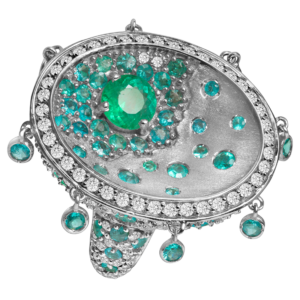 White gold 18k - Paraíba Turmaline - Diamond